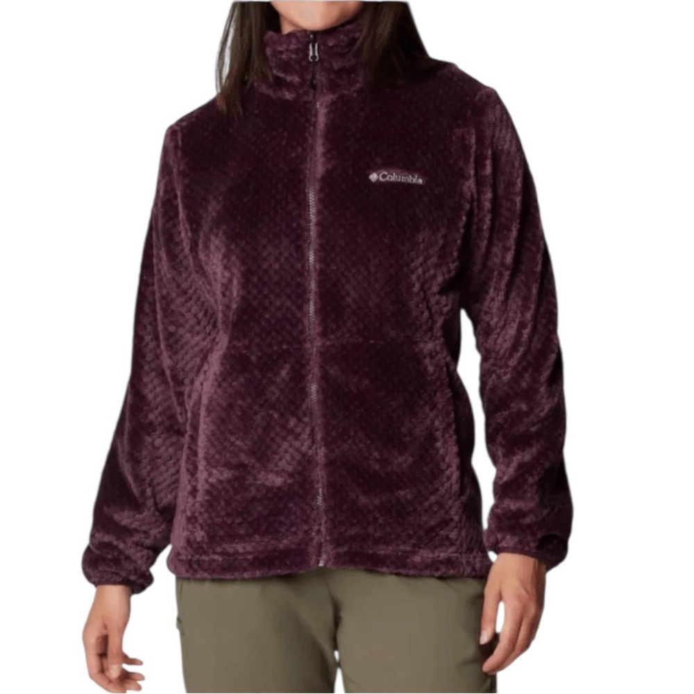 Columbia Women's Purple Plum Fleece Zip Up Jacket